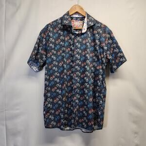 7 Downie Street Men's Size 5 Large Semi-Fitted Button Front Sport Shirt NWOT